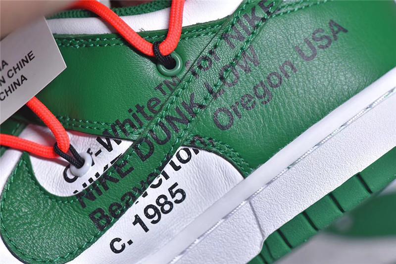 PK God exclusive OFF-WHITE x Futura x Nike Dunk white pine green retail materails ready to ship